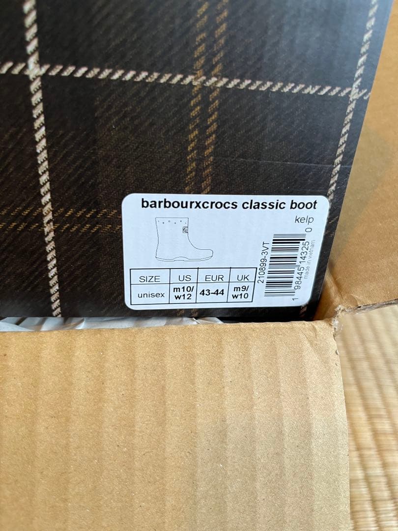 Barbour x Crocs タータンチェック ウェリントンブーツ サイズ9