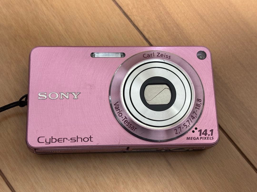【美品】SONY DSC-W350 ピンク コンパクトデジタルカメラ ケース付き