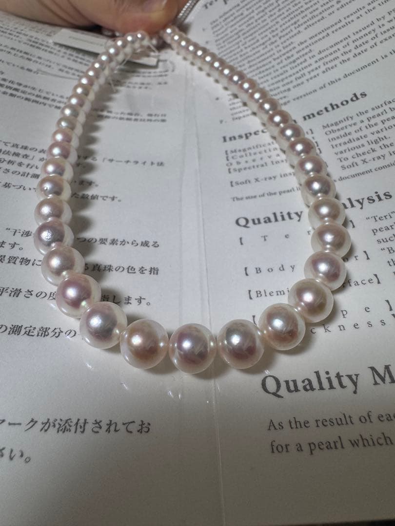 新品　花珠級　高品質アコヤパールネックレス