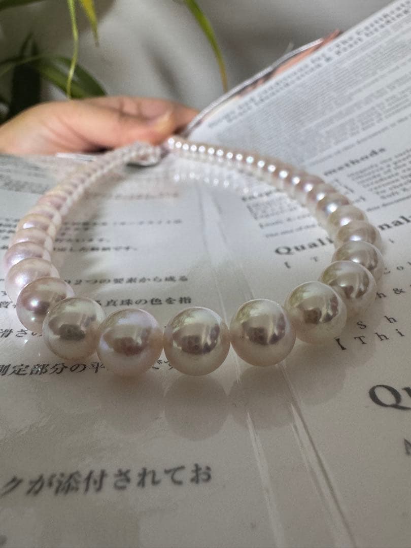 新品　花珠級　高品質アコヤパールネックレス