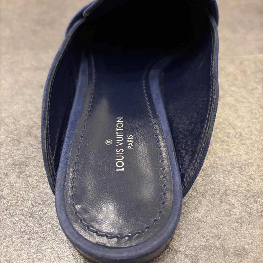 ルイ・ヴィトン　ビジュー　LVロゴ フラット　ミュール　スリッポン　サンダル