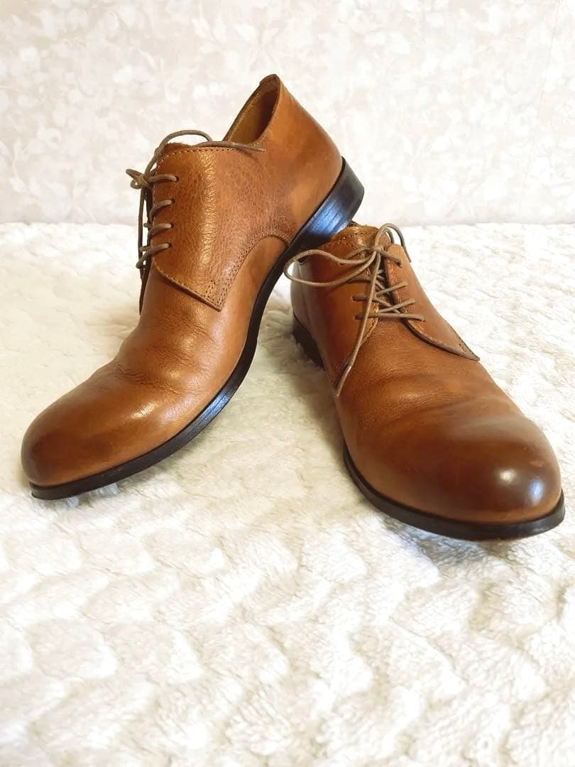 【ビジネスシューズ】パドローネ ダービープレーントゥシューズ 27cm日本製本革