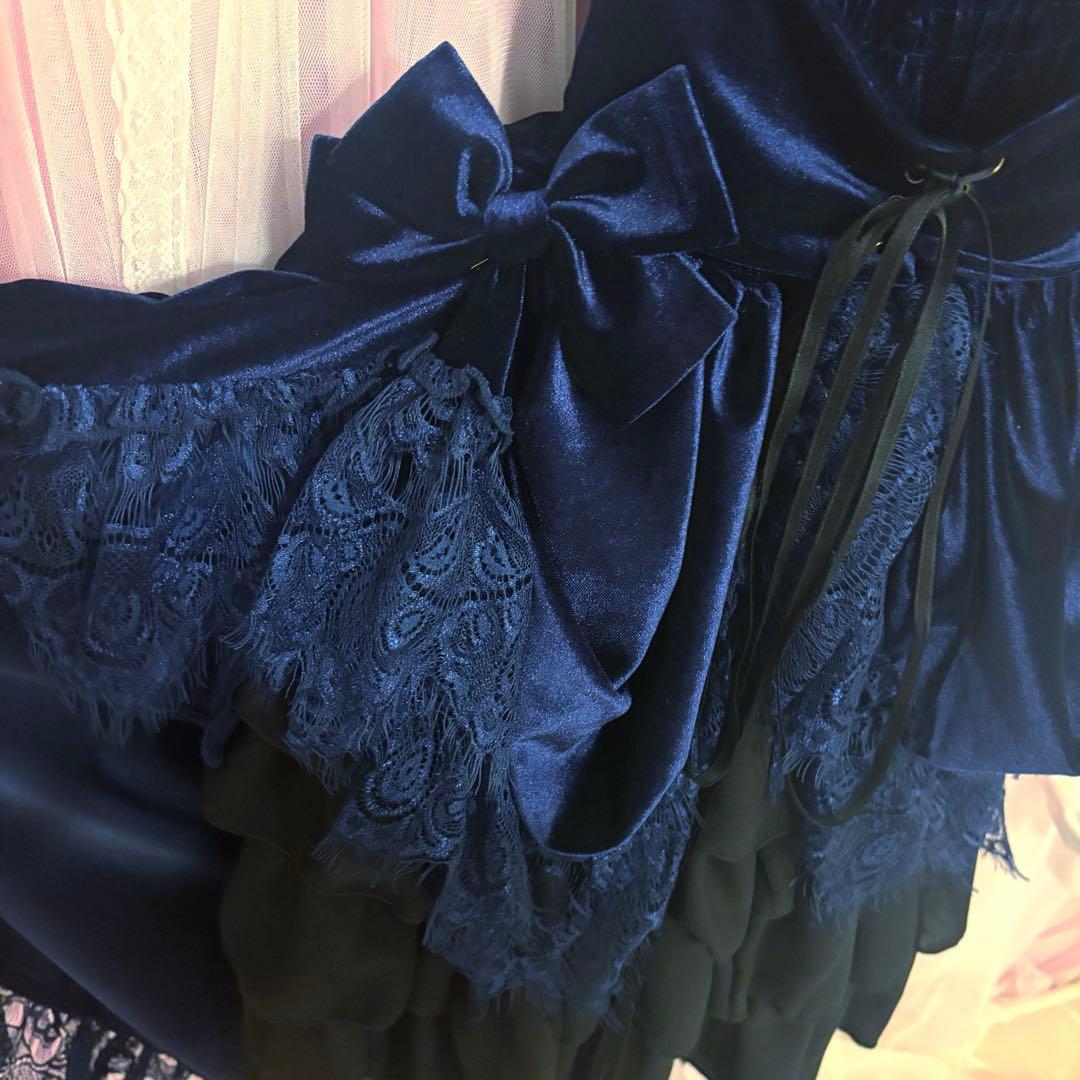 アトリエピエロ Adenophora Jumper Skirt ネイビー 美品