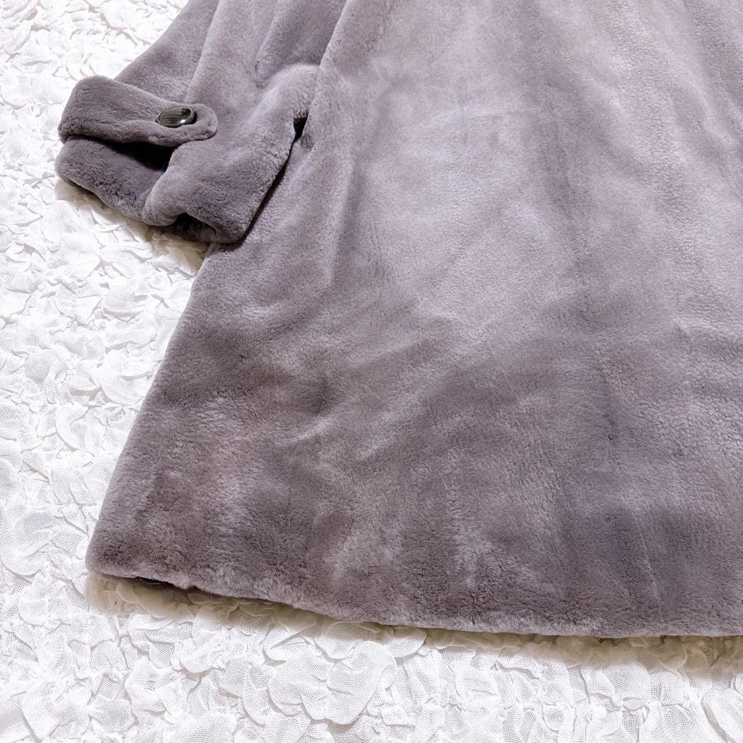 美品　サガミンクロイヤル　ロングコート フード シェアードミンク DASCO