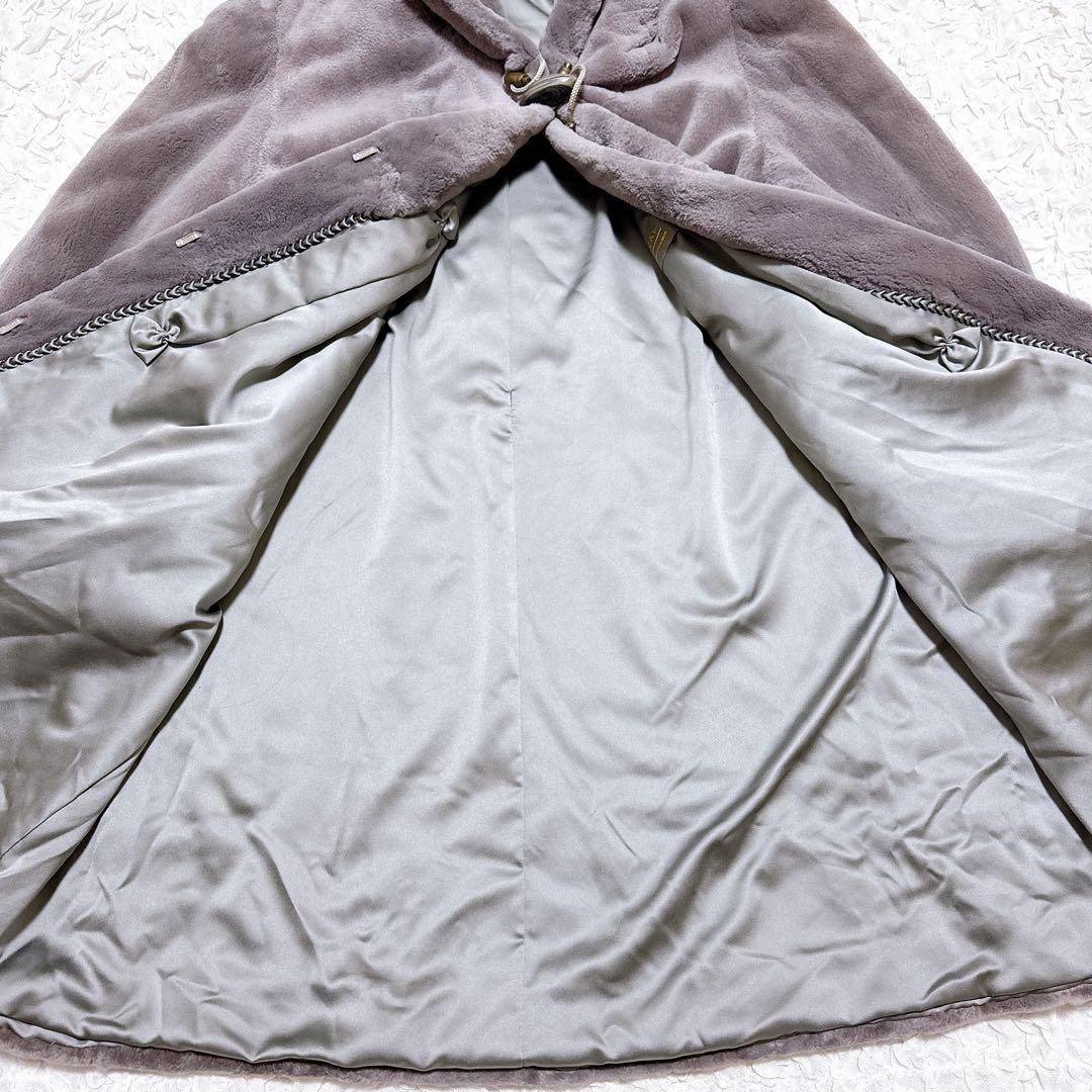 美品　サガミンクロイヤル　ロングコート フード シェアードミンク DASCO