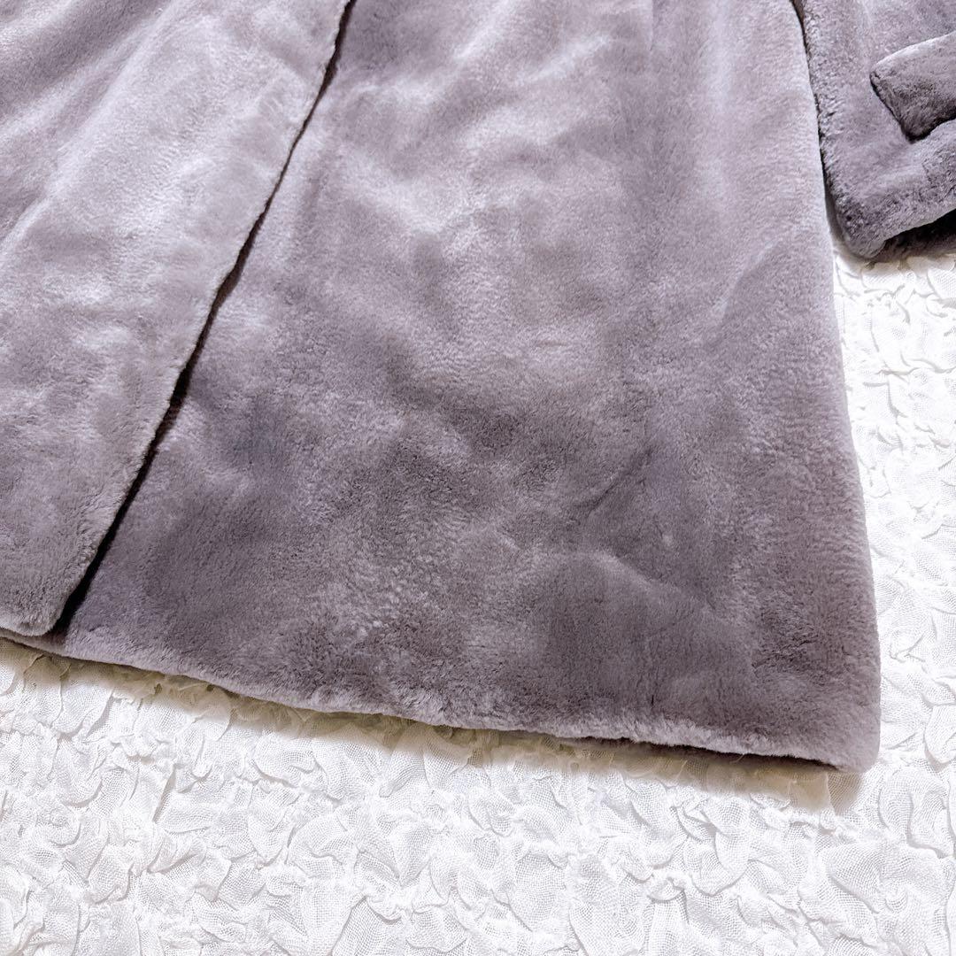 美品　サガミンクロイヤル　ロングコート フード シェアードミンク DASCO