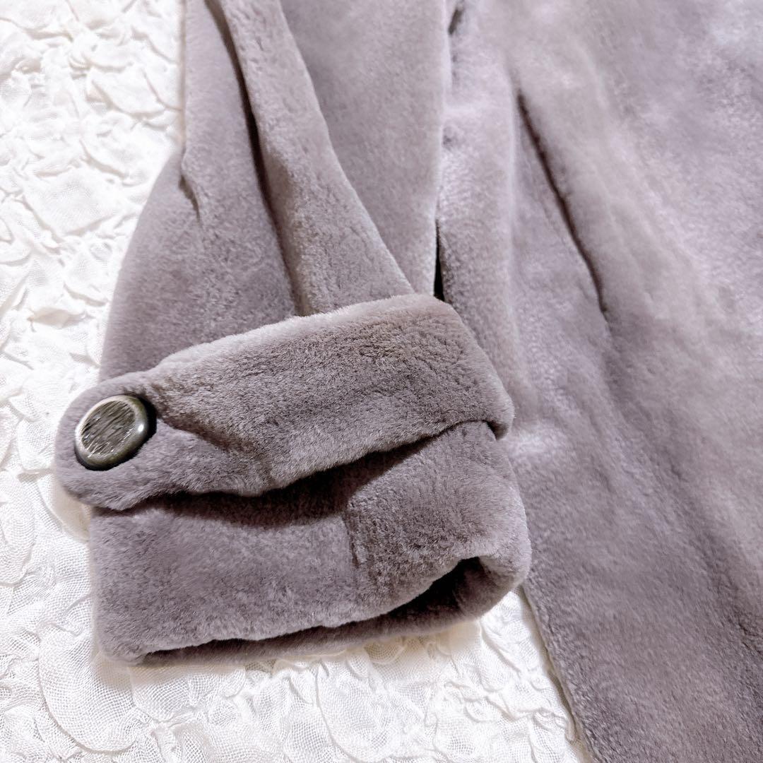 美品　サガミンクロイヤル　ロングコート フード シェアードミンク DASCO