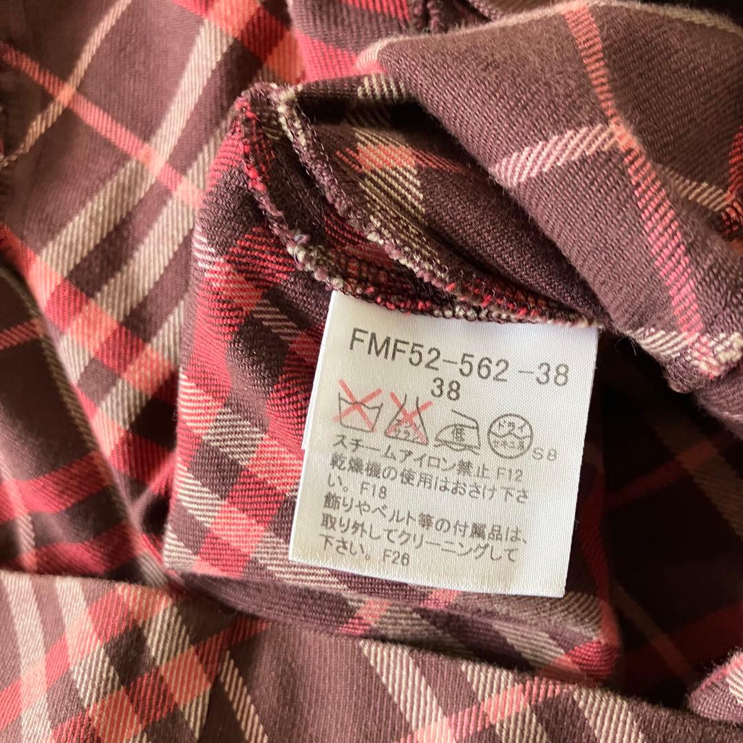 Burberry Blue Label チェック柄ノースリーブワンピース 38