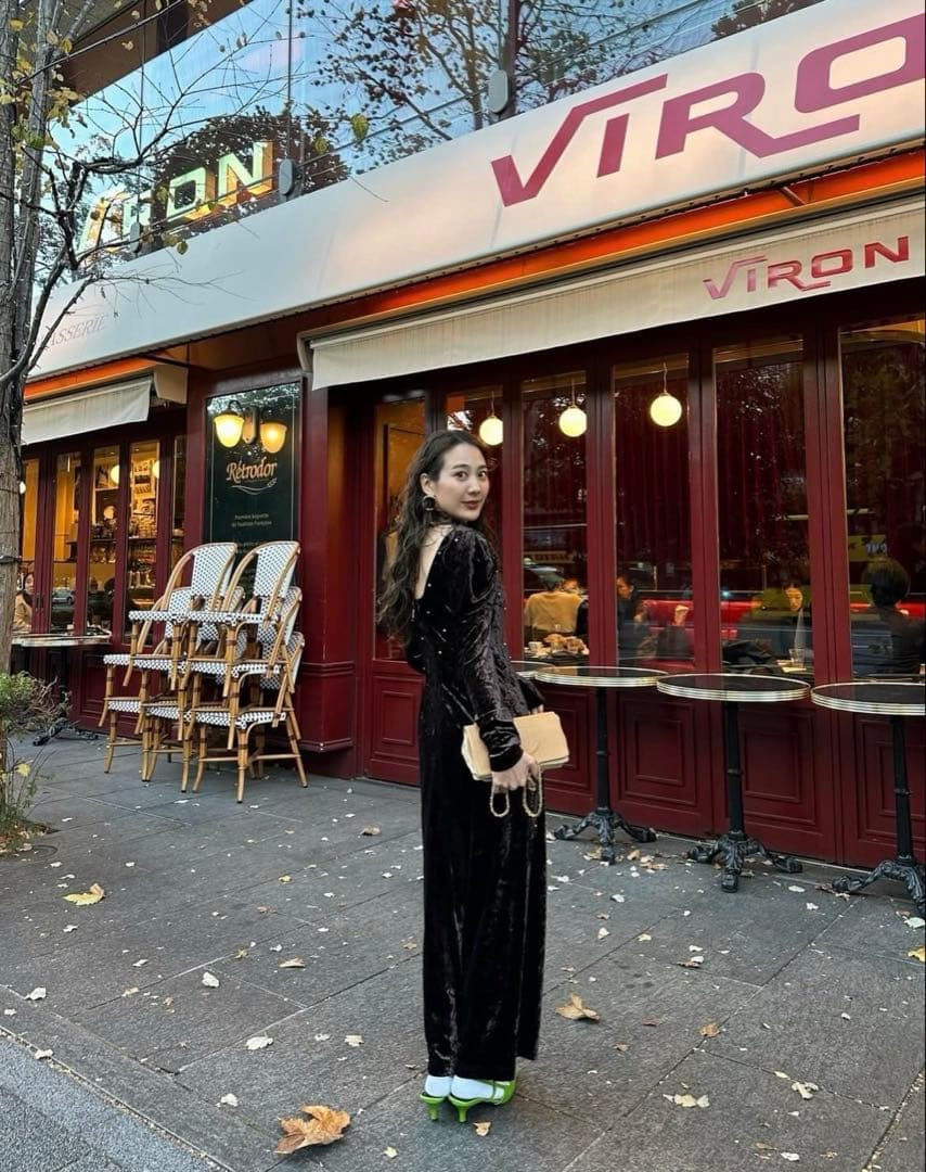 週末限定価格！ＡＮＤＲＥＳＤ　pearl glow velour dress