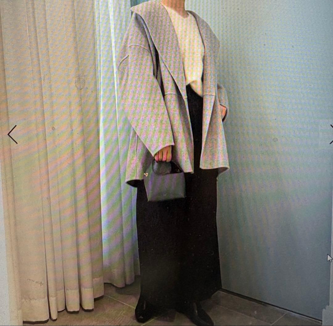 ウニ子　DES PRÉS ライトグレー ビーバーショートコート