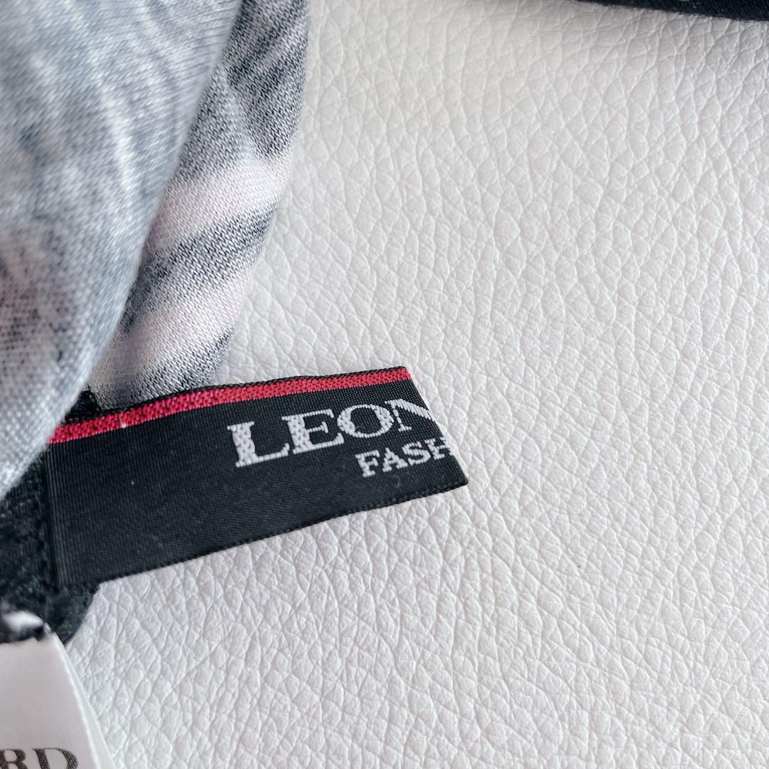 美品✨LEONARD レオナール トップス 長袖 シルク混 花柄 トリム 42