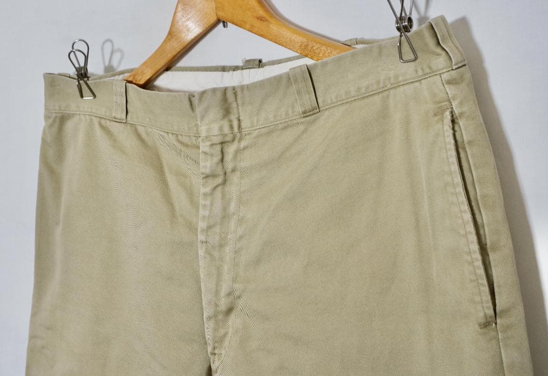 ヴィンテージ　60s US ARMY コットンチノパン　カーキ　36×31