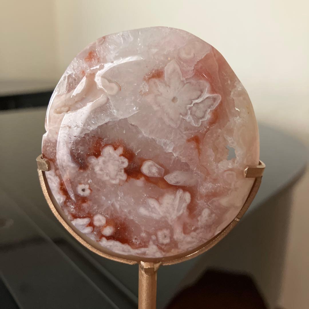 g’sさま専用ピンクアメジスト と桜瑪瑙との共生　天然石置物