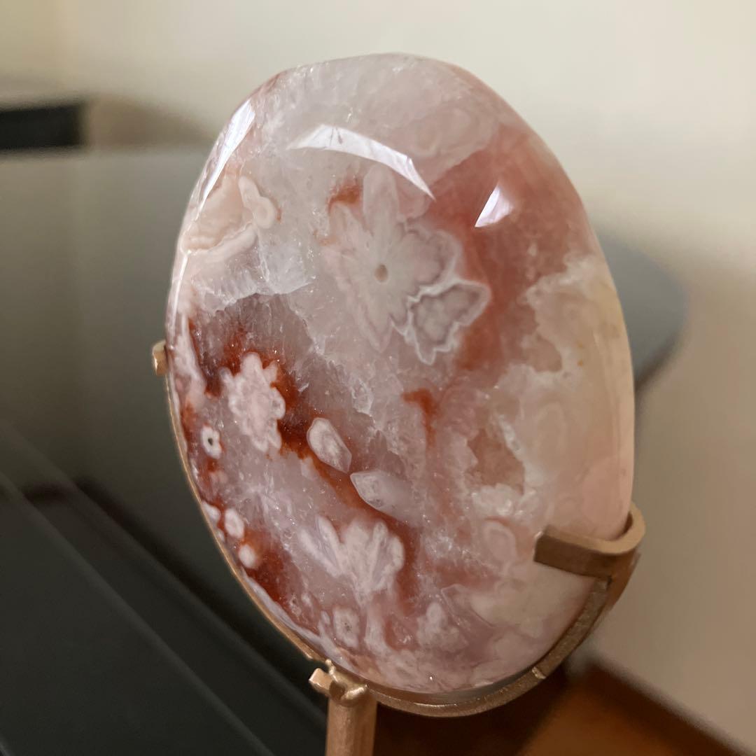 g’sさま専用ピンクアメジスト と桜瑪瑙との共生　天然石置物