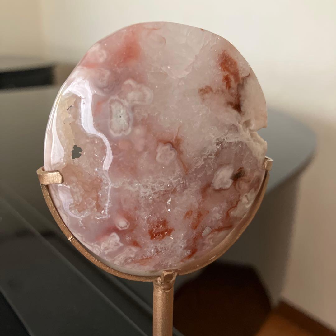 g’sさま専用ピンクアメジスト と桜瑪瑙との共生　天然石置物