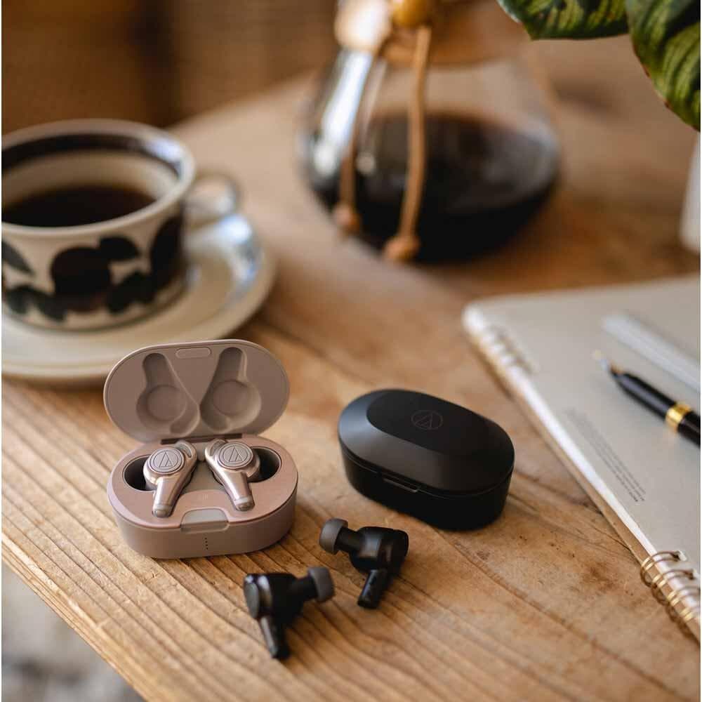 新品未使用【オーディオテクニカ ワイヤレスイヤホン】ピンク ベージュ ゴールド