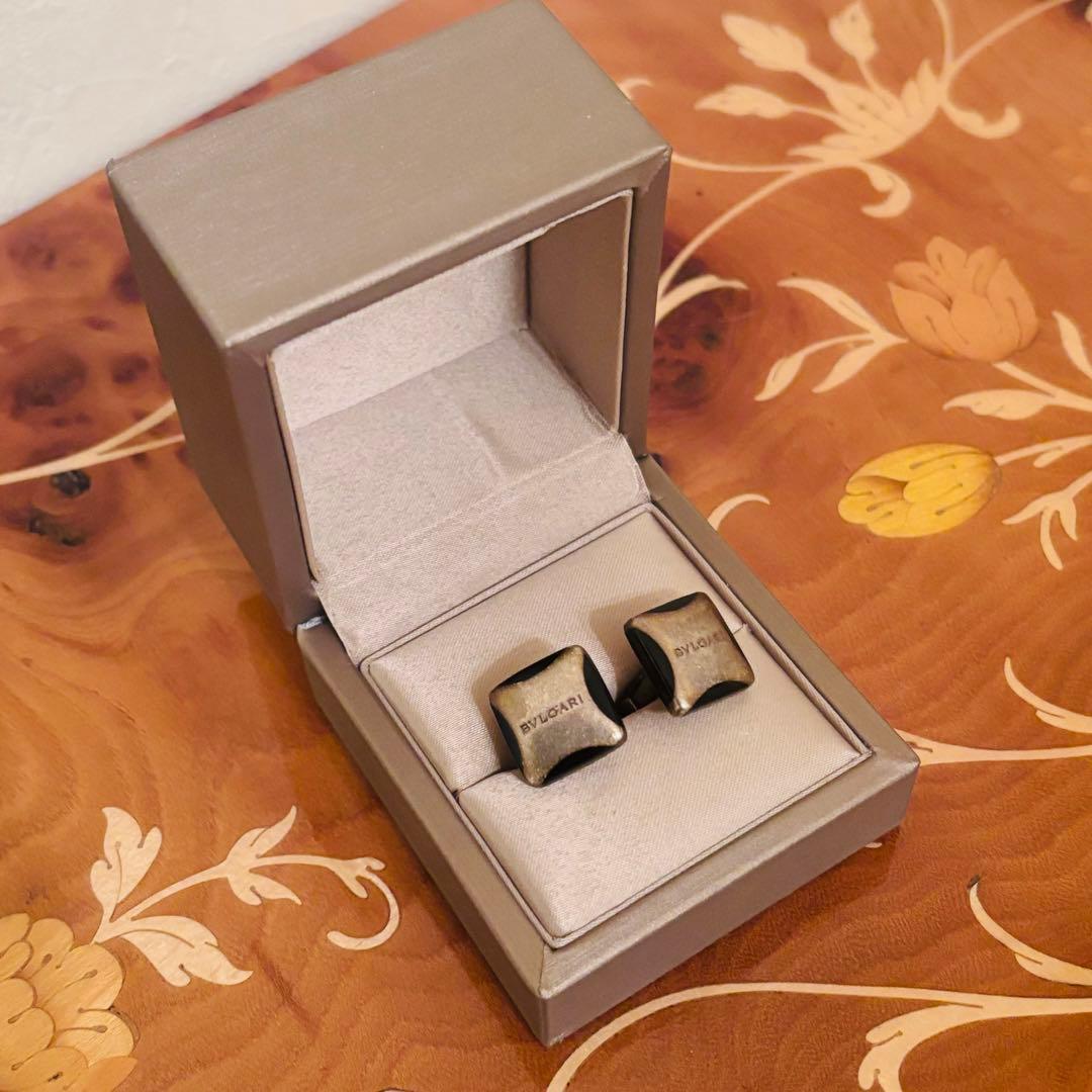 ブルガリ カフス カフリンクス アンティークゴールドBVLGARI