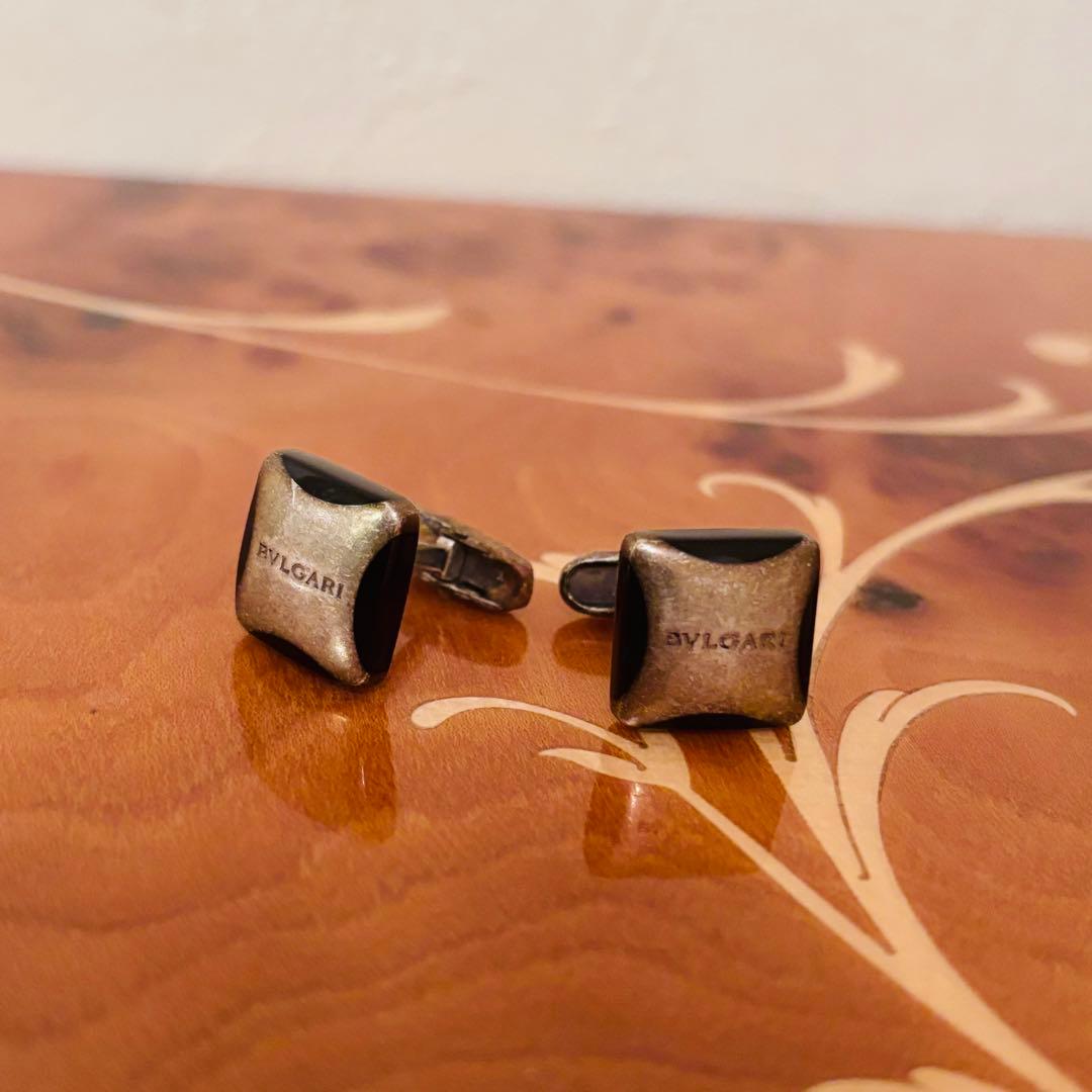 ブルガリ カフス カフリンクス アンティークゴールドBVLGARI