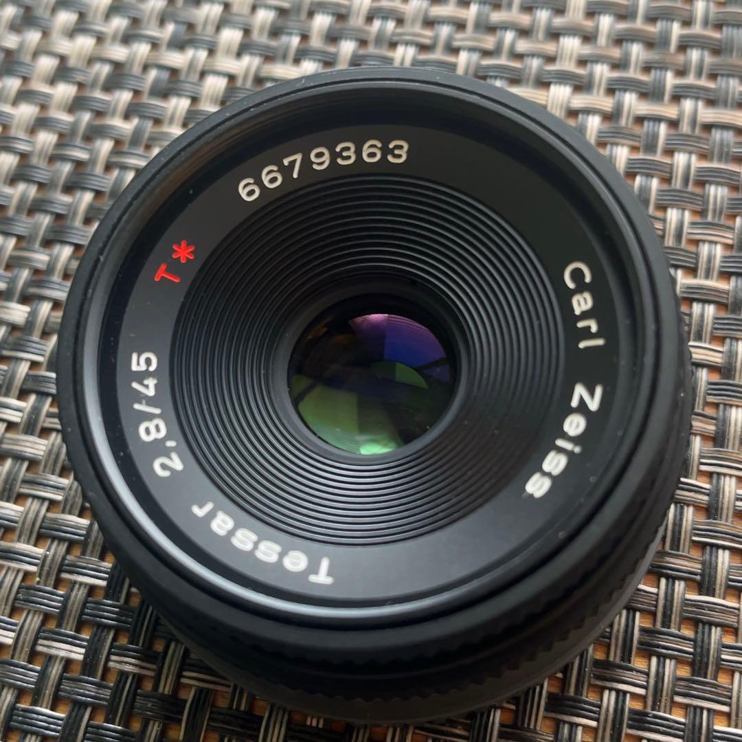 [美品]CONTAX CarlZeiss Tessar 2.8/45 T*レンズ