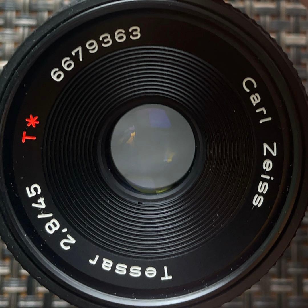[美品]CONTAX CarlZeiss Tessar 2.8/45 T*レンズ