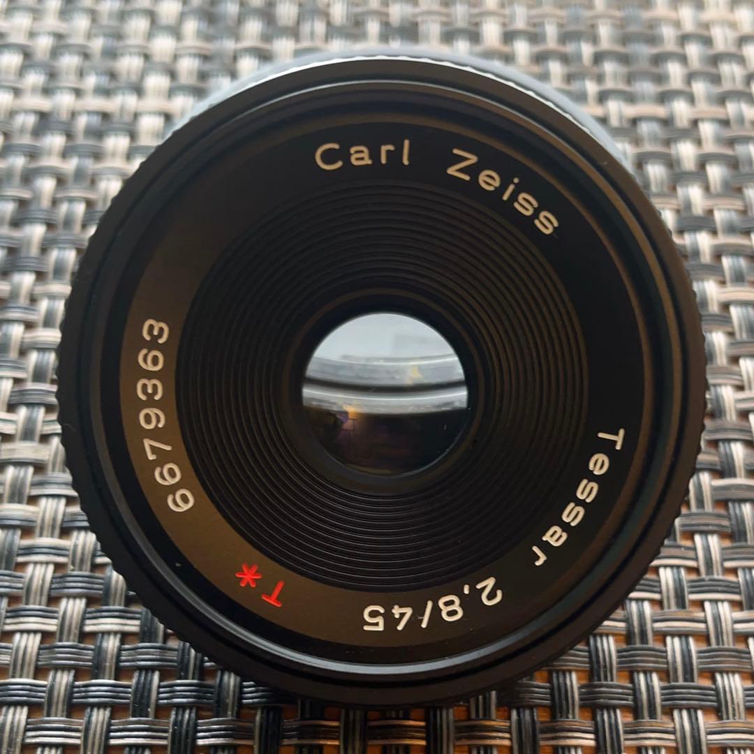 [美品]CONTAX CarlZeiss Tessar 2.8/45 T*レンズ