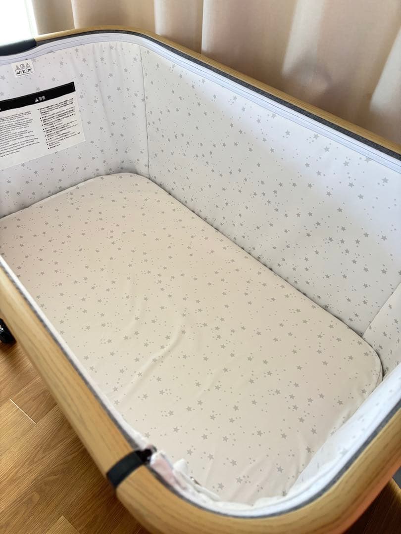 【美品】HZDMJ ベビーベッド 添い寝 折り畳み式 キャスター