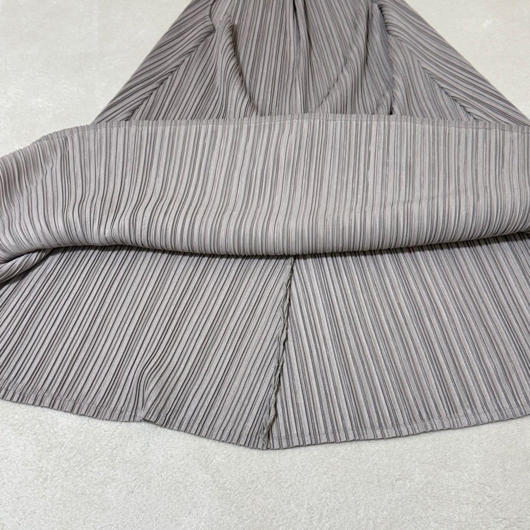 PLEATS PLEASE プリーツ　チュニック　グレー　フレア　XL