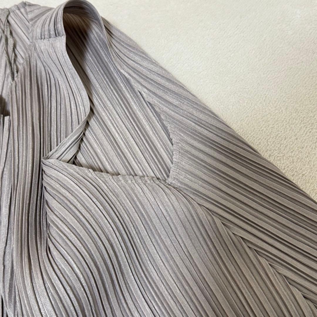 PLEATS PLEASE プリーツ　チュニック　グレー　フレア　XL