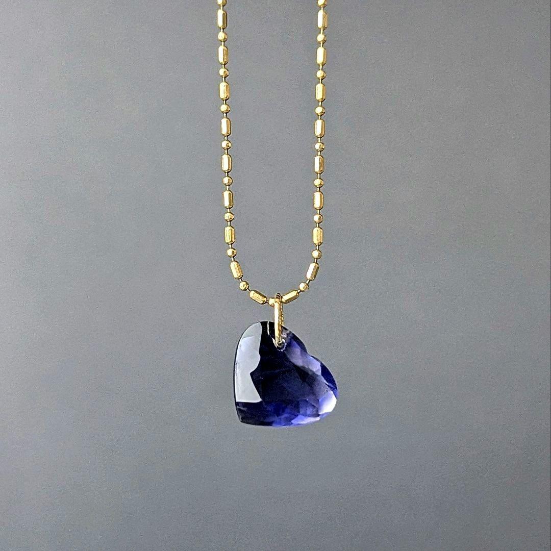 ♢わたたん♢K18 アイオライト4ct ネックレスチャ―ム