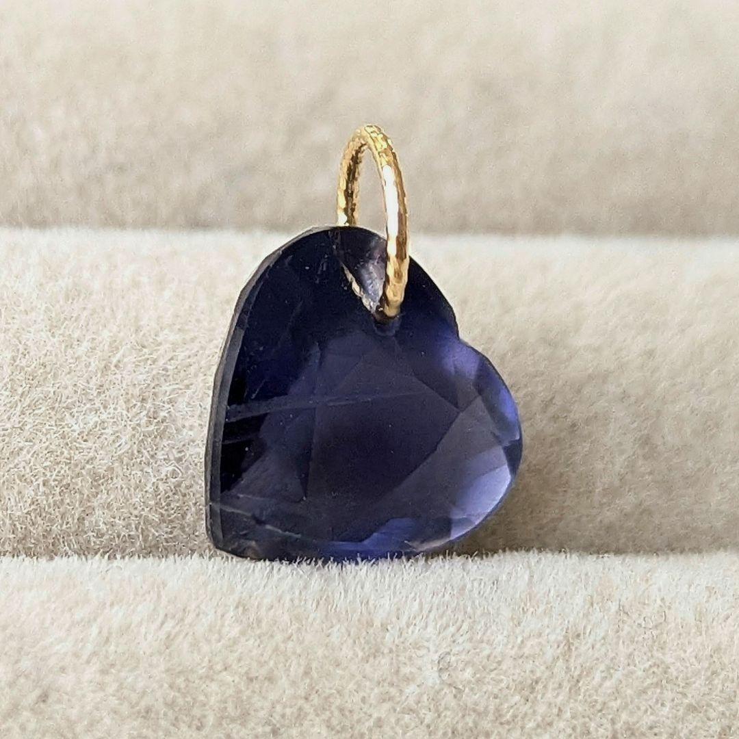 ♢わたたん♢K18 アイオライト4ct ネックレスチャ―ム