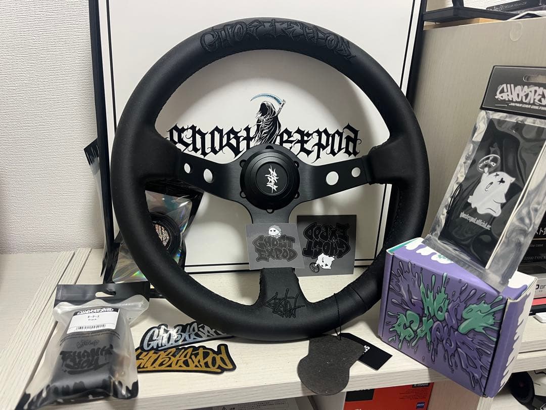 ゴーストエキスポッド ステアリング ホーンボタン キーケース ステッカーセット