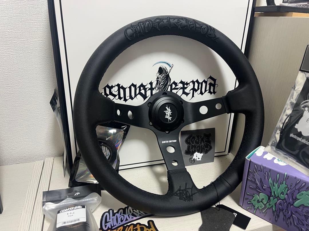 ゴーストエキスポッド ステアリング ホーンボタン キーケース ステッカーセット