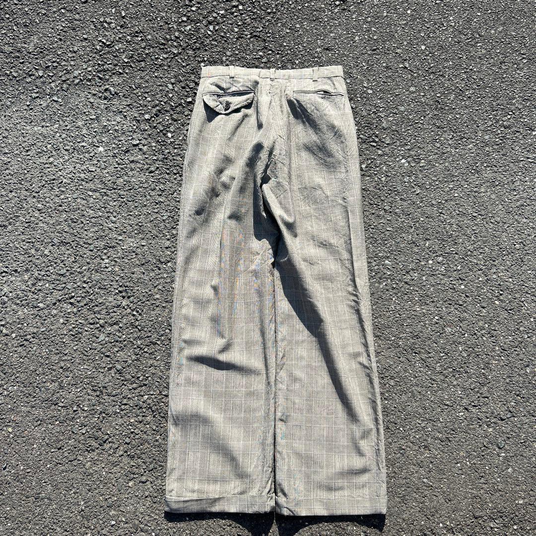 裾幅平置き24.5cm 90s サスペンダーボタン付き 2tuck スラックス