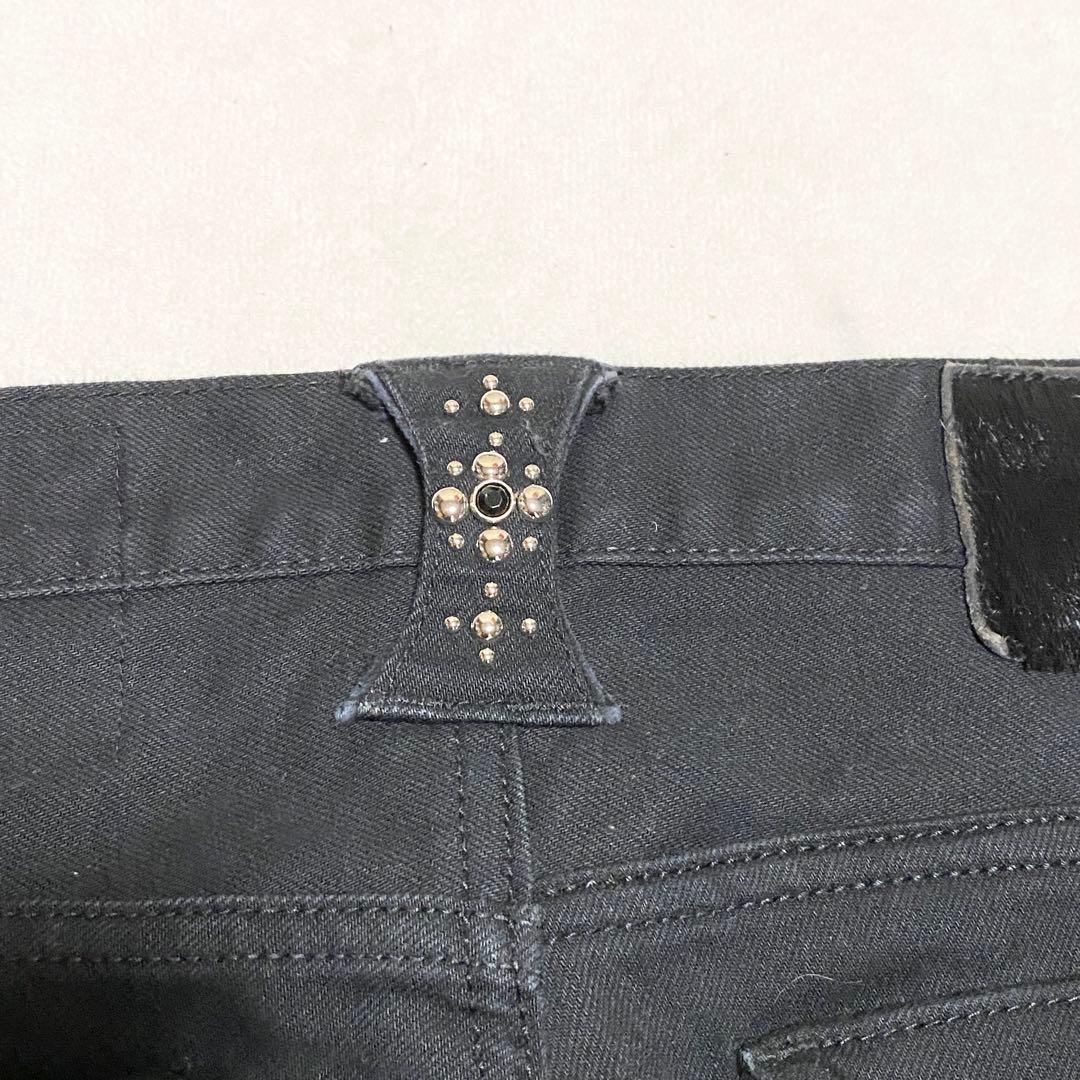 SKULL FLIGHT スカルフライト レザーポケット ブーツカット y2k