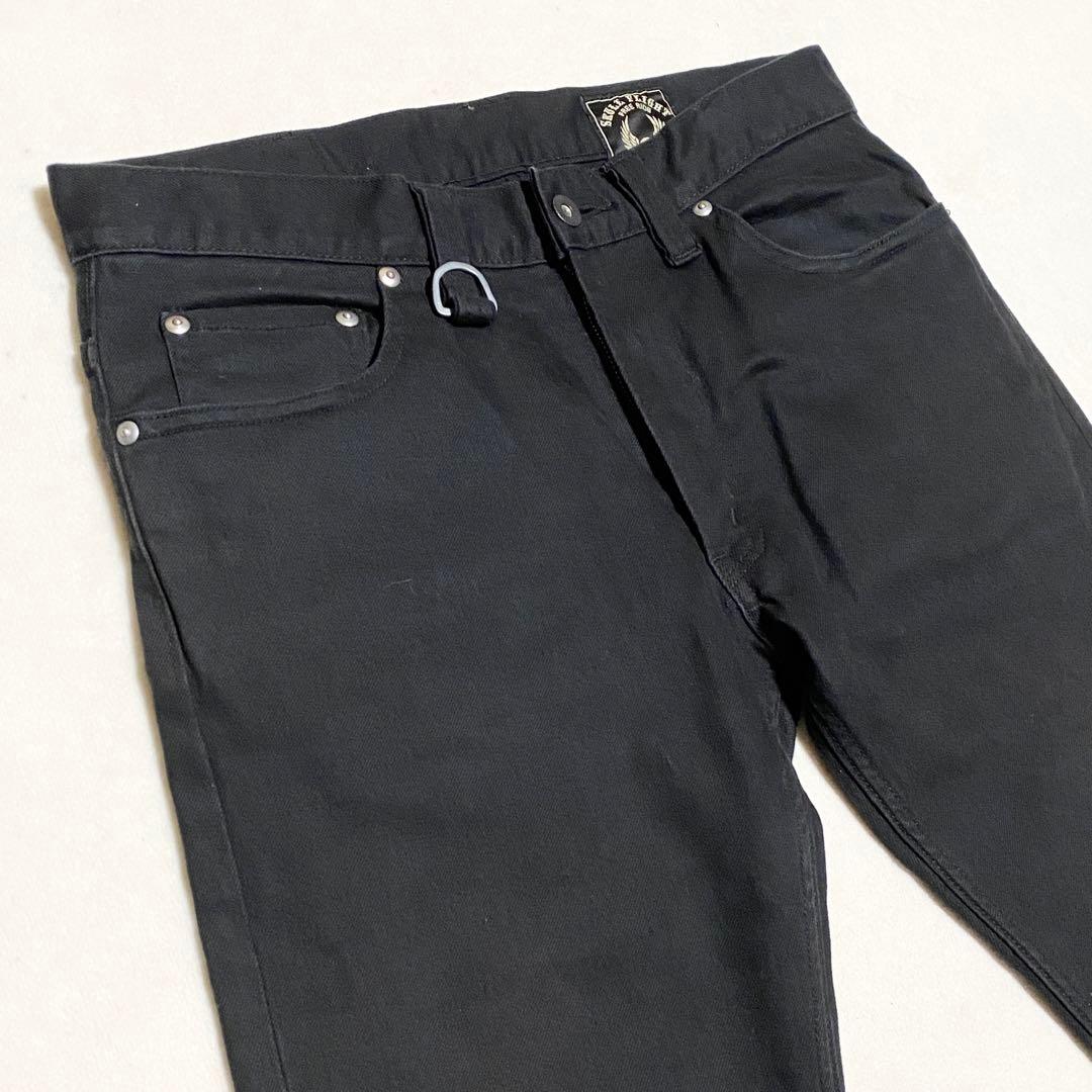 SKULL FLIGHT スカルフライト レザーポケット ブーツカット y2k