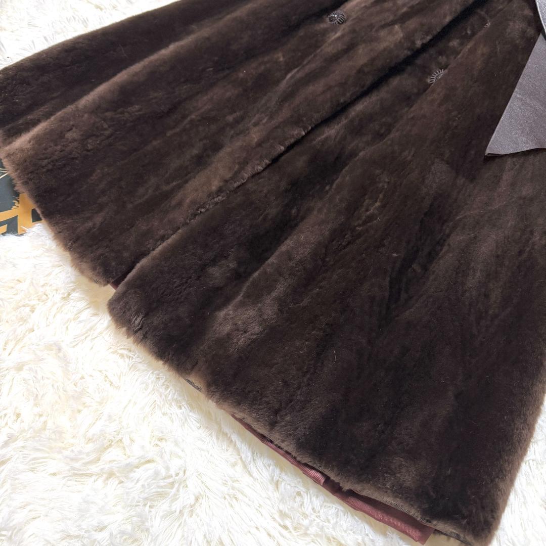 総丈110cm ヌートリア ロングコート シェアード ベルト トレンチ