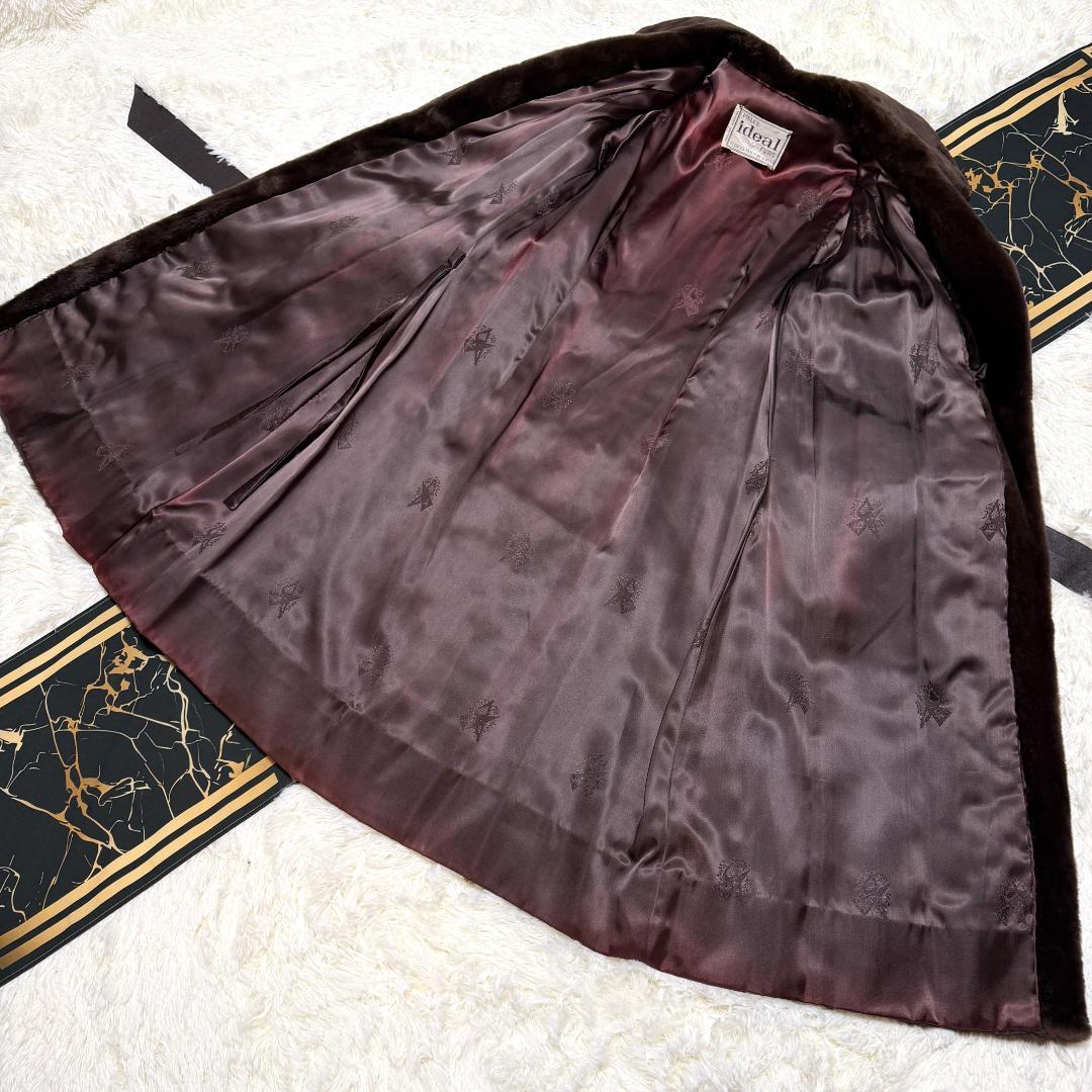 総丈110cm ヌートリア ロングコート シェアード ベルト トレンチ