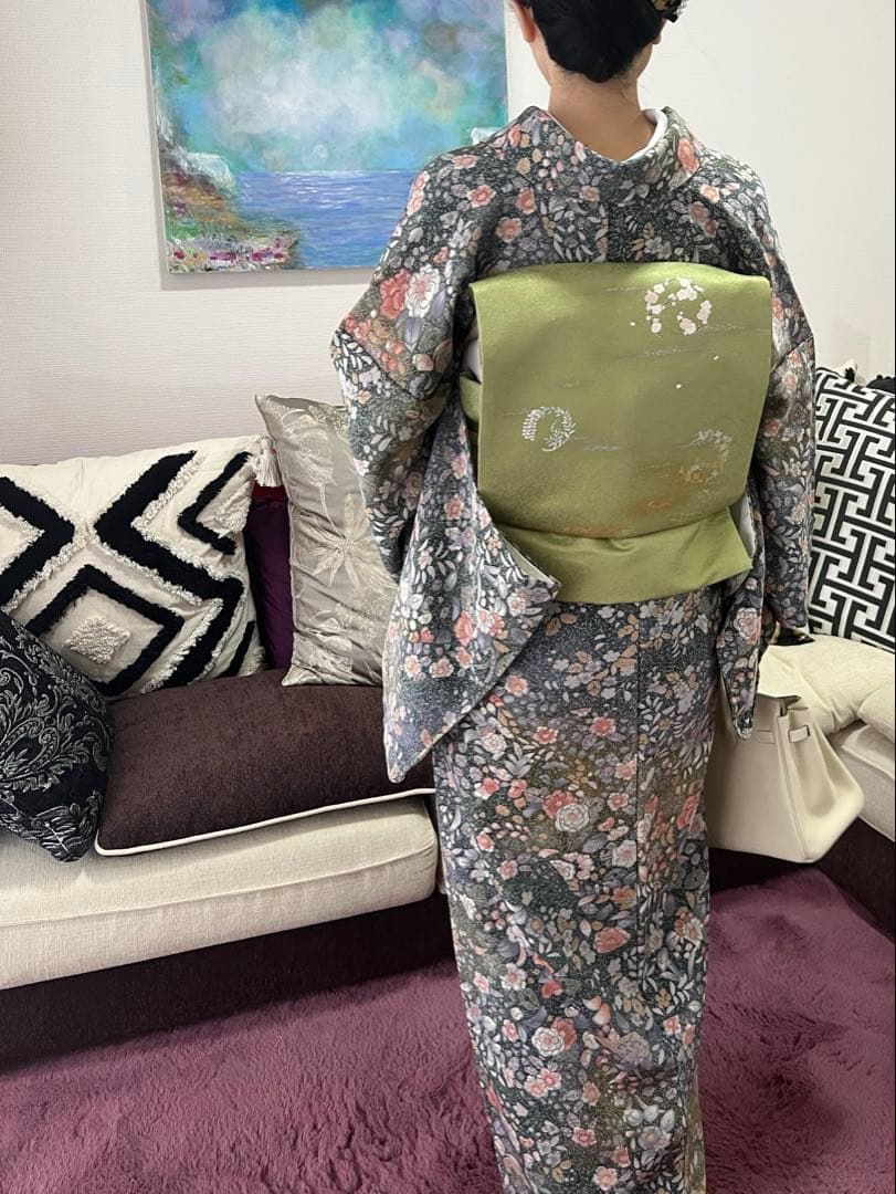 小紋と染帯セット販売