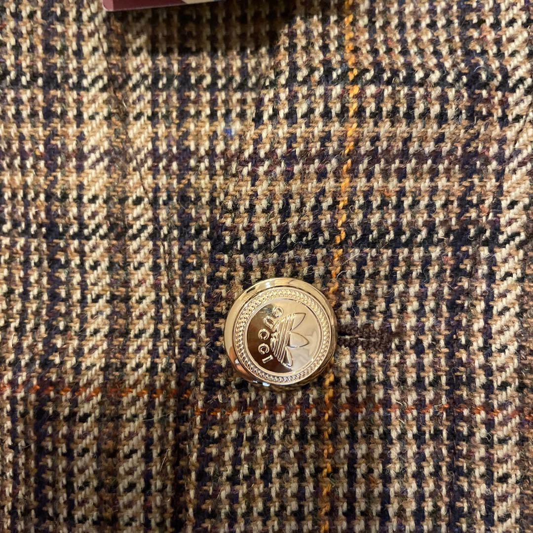 【新品未使用】グッチ　アディダス　ノーカラーコート　710398 裏地総柄