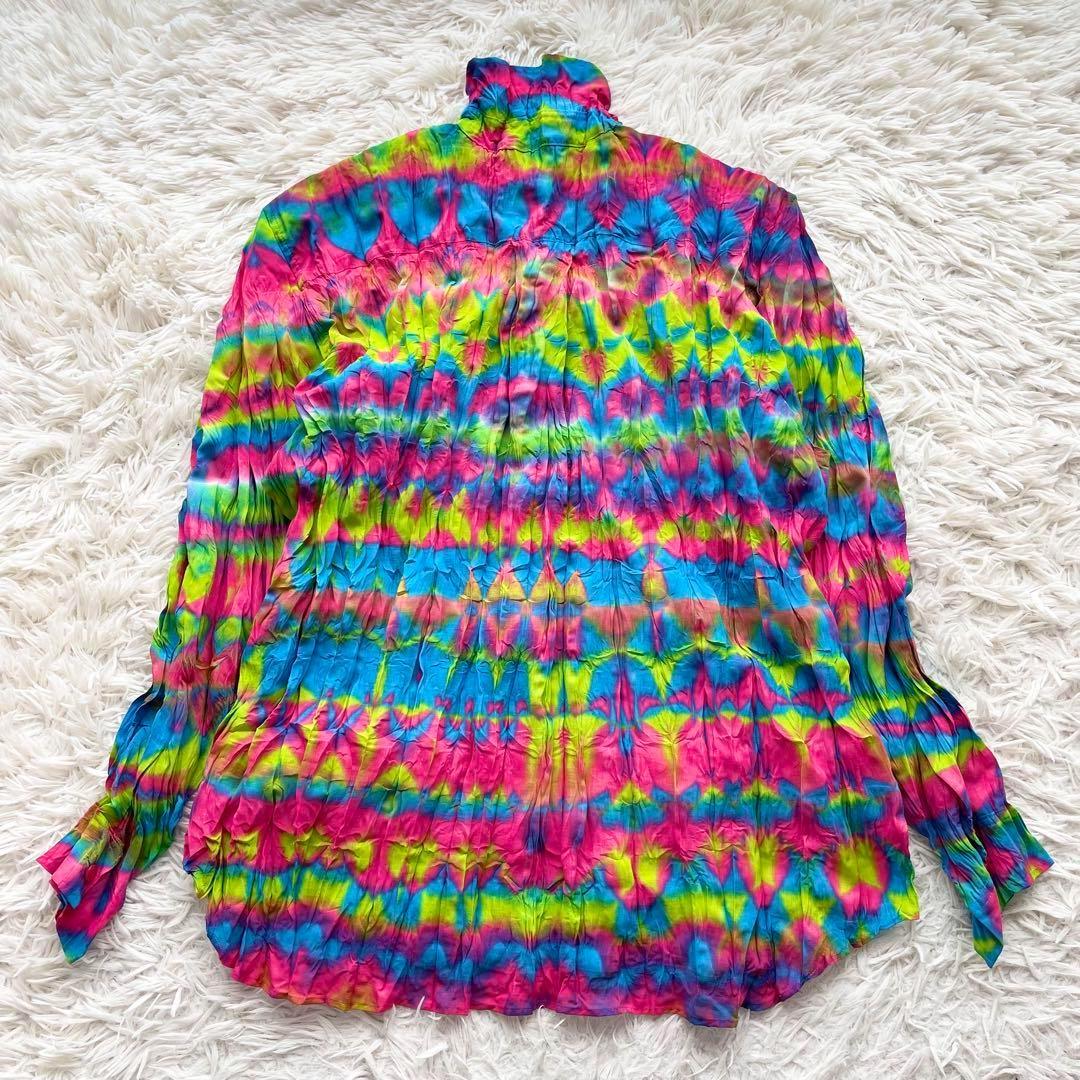 美品 PLEATS PLEASE タイダイ プリーツ シャツ 3 大きいサイズ