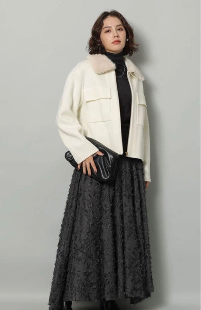 めりファー付きBIGポケットリバーブルゾン