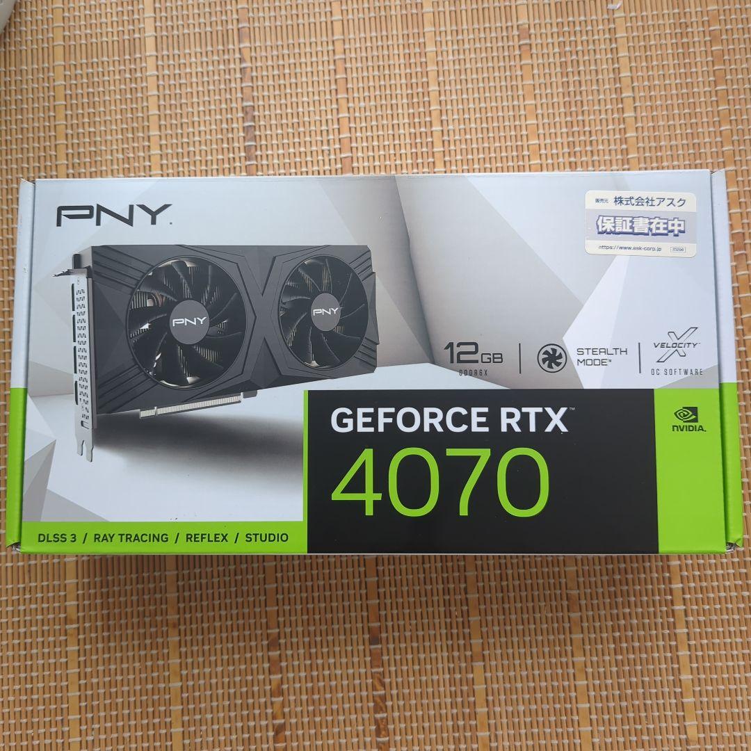 値下げしました PNY GeForce RTX 4070 12GB