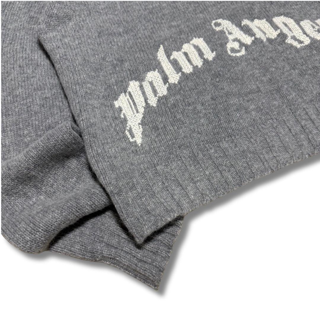 パームエンジェルス カーブロゴ セーター ニット グレー