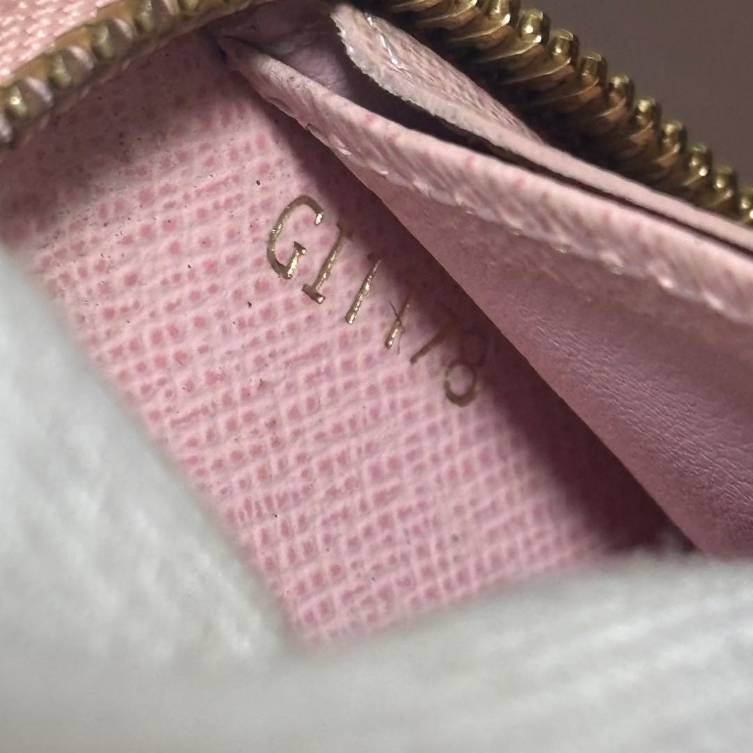 LOUIS VUITTON ダミエ・アズール 長財布　ローズバレリーヌ　ジッピー