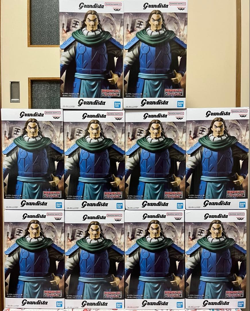 キングダム　GRANDISTA 騰フィギュア10体と王騎1体と旗と矛１個の12点