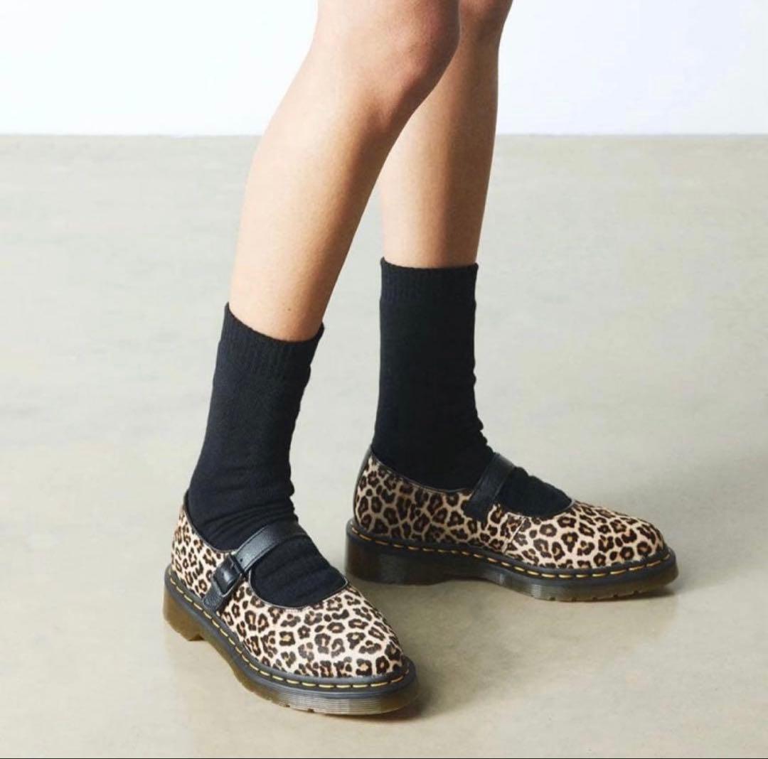 ユナ Dr. Martens ヒョウ柄 メリージェーン 靴