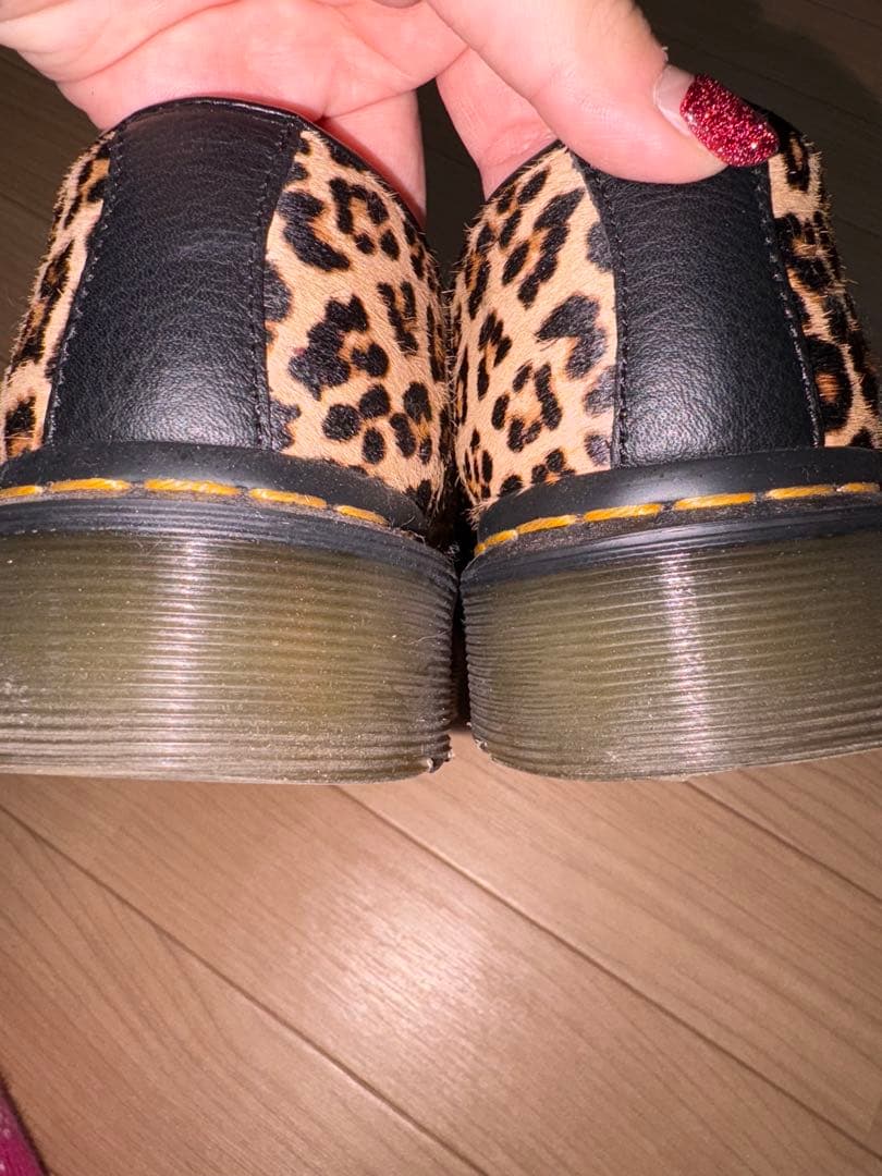 ユナ Dr. Martens ヒョウ柄 メリージェーン 靴