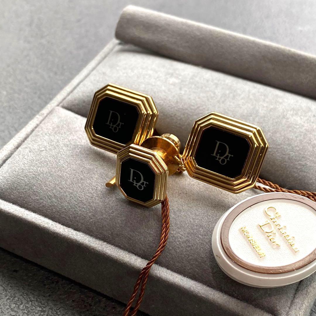 【未使用タグ付き】DIOR カフリンクス　ネクタイピン　２点セット