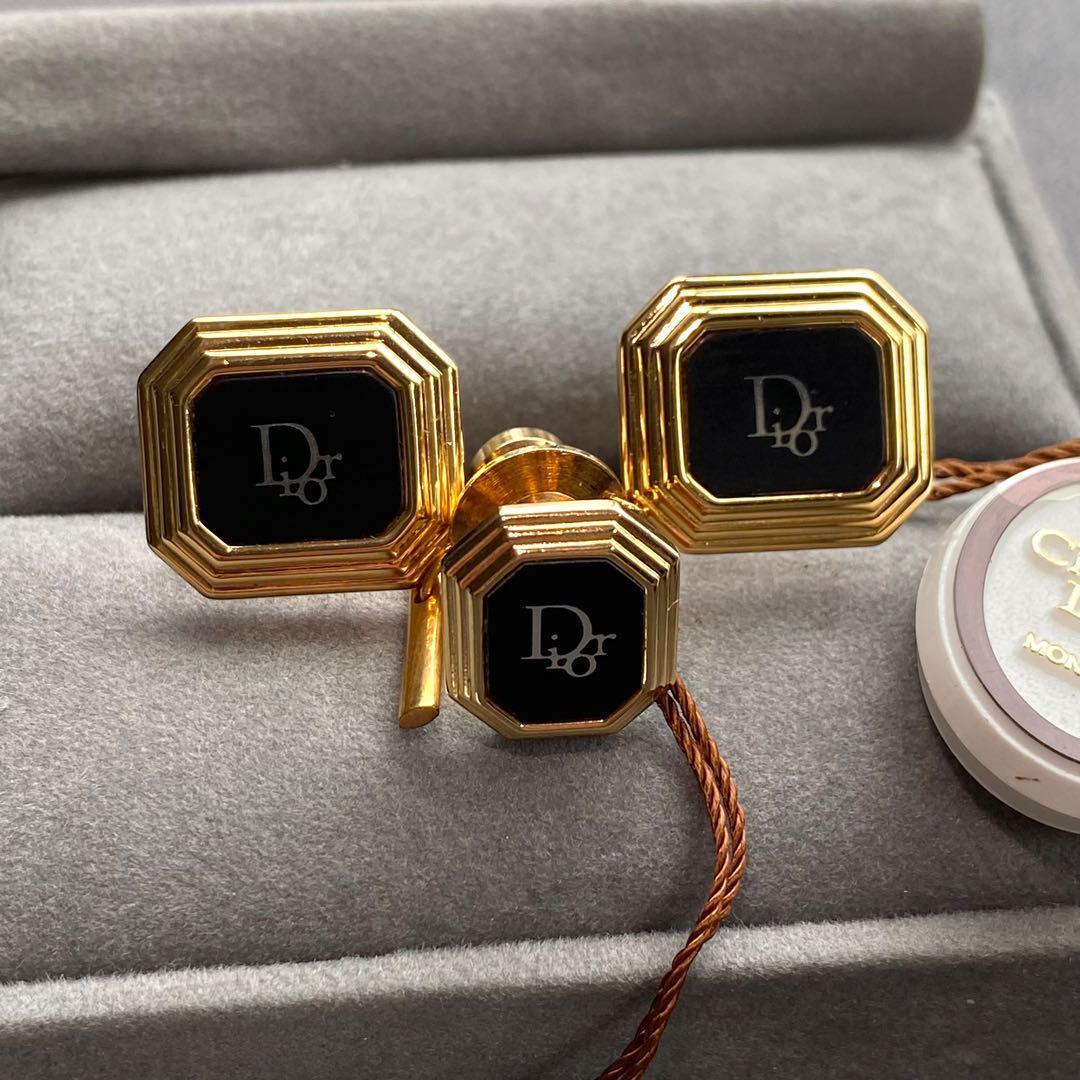 【未使用タグ付き】DIOR カフリンクス　ネクタイピン　２点セット
