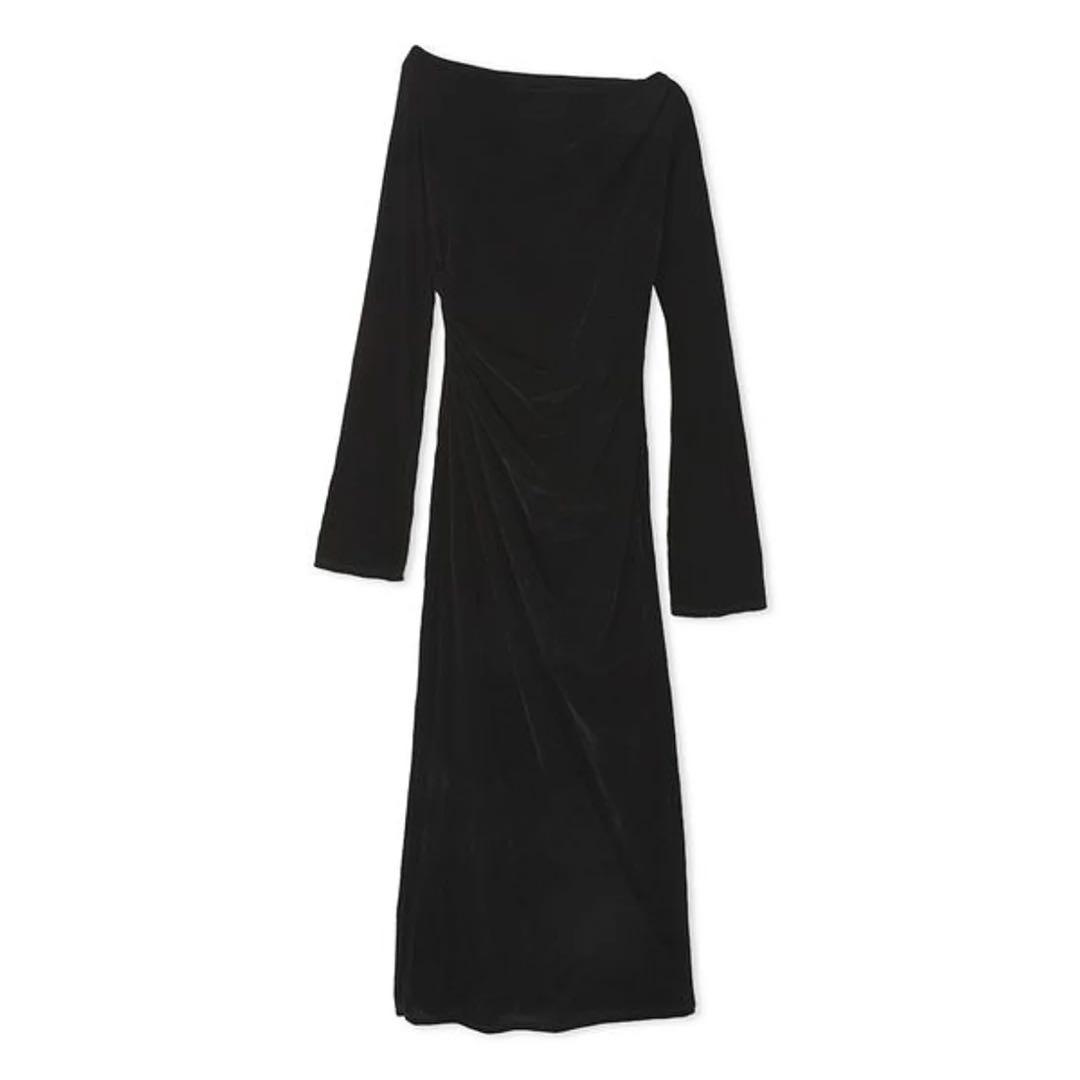 フロッキーベロアドレープドレス